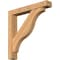 Ekena Millwork Funston Block Smooth Bracket w/ Offset Brace, Western Red Cedar, 5 1/2"W x 34"D x 34"H BKT0604X34X34FST05SWR - alternate 1